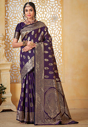 Banarasi Saree in Purple
