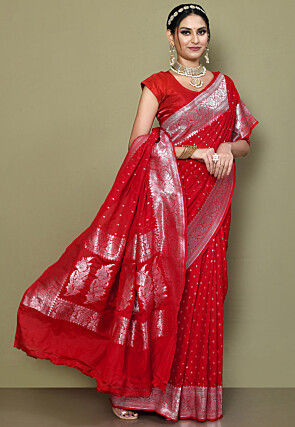 Banarasi Saree in Red