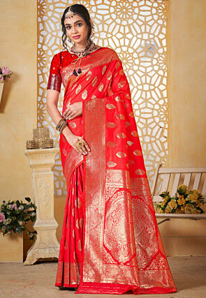 Banarasi Saree in Red