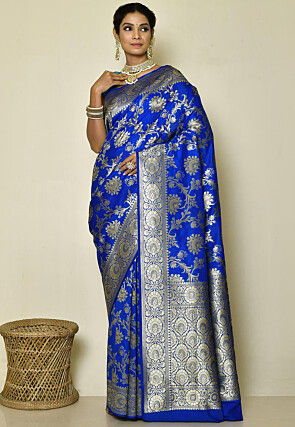 Banarasi Saree in Royal Blue