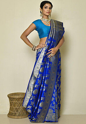 Banarasi Saree in Royal Blue