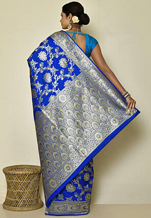 Banarasi Saree in Royal Blue
