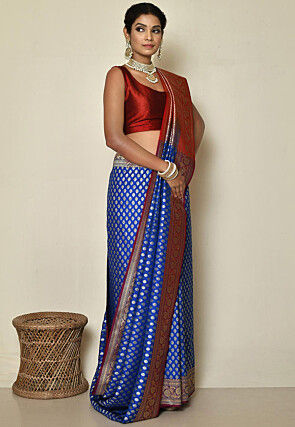 Banarasi Saree in Royal Blue