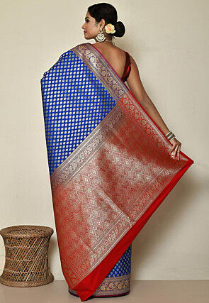 Banarasi Saree in Royal Blue