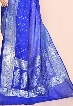 Banarasi Saree in Royal Blue