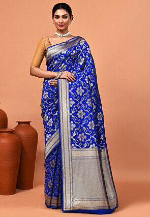 Banarasi Saree in Royal Blue