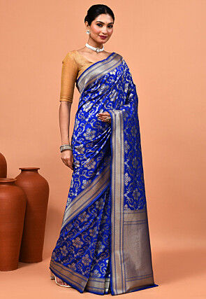 Banarasi Saree in Royal Blue