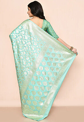 Banarasi Saree in Sea Green