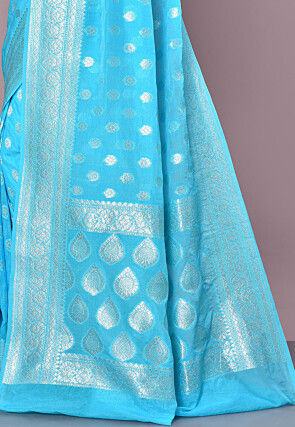Banarasi Saree in Sky Blue