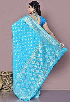 Banarasi Saree in Sky Blue