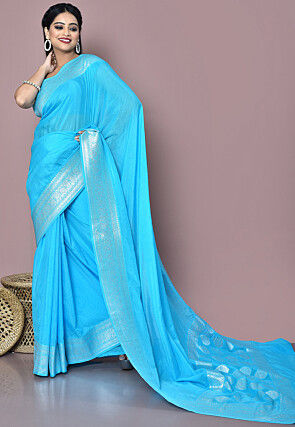Banarasi Saree in Sky Blue