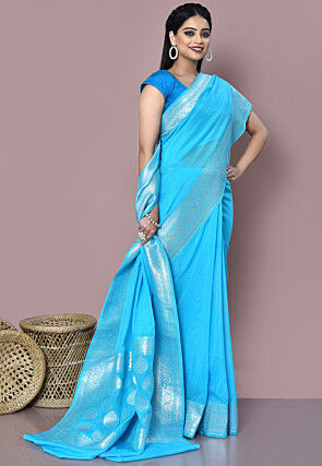 Banarasi Saree in Sky Blue