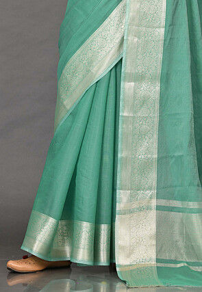 Banarasi Saree in Teal Green