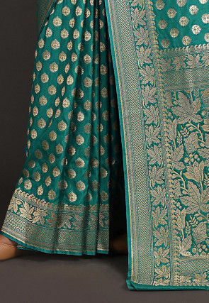 Banarasi Saree in Teal Green