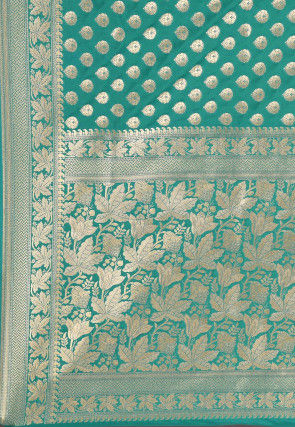 Banarasi Saree in Teal Green