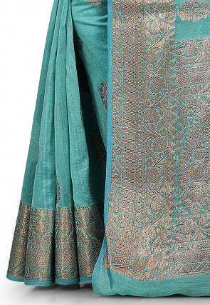 Banarasi Silk Saree in Turquoise