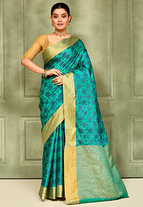 Banarasi Saree in Turquoise