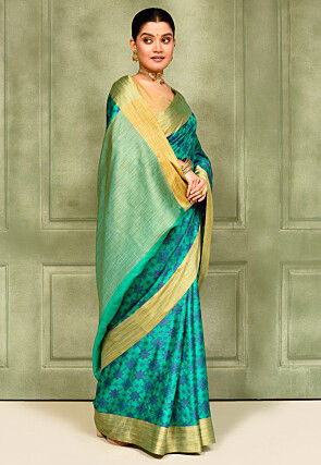 Banarasi Saree in Turquoise