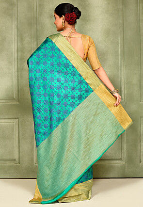 Banarasi Saree in Turquoise