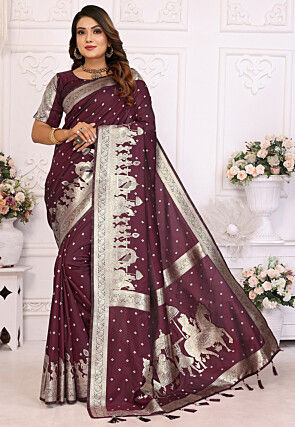 Banarasi Saree in Violet