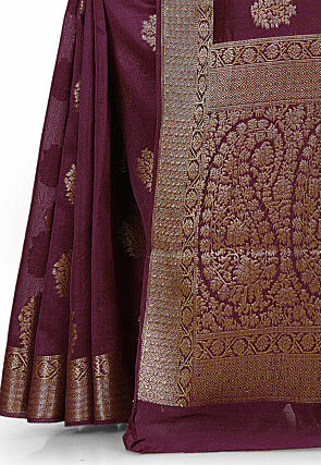 Banarasi Silk Saree in Violet