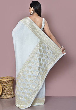 Banarasi Saree in White