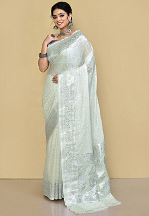 Banarasi Saree in White