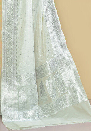 Banarasi Saree in White