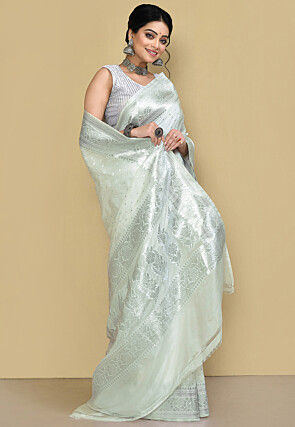 Banarasi Saree in White