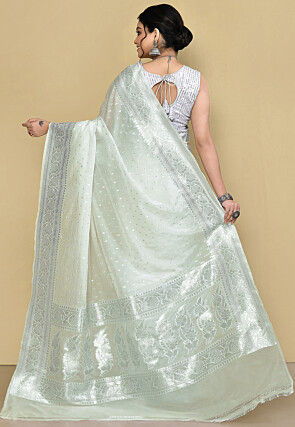 Banarasi Saree in White