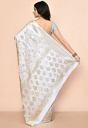 Banarasi Saree in White