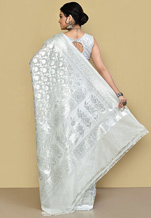 Banarasi Saree in White