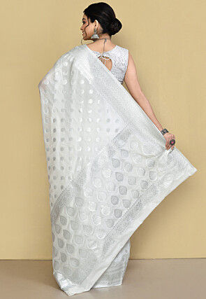 Banarasi Saree in White