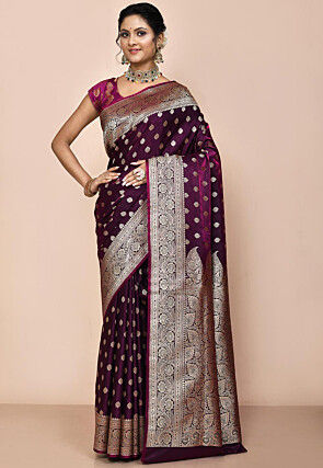 Banarasi Saree in Wine