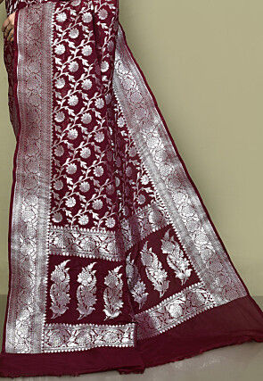 Banarasi Saree in Wine