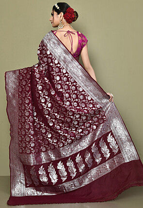 Banarasi Saree in Wine