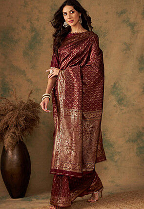 Banarasi Saree in Wine