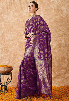 Banarasi Saree in Wine