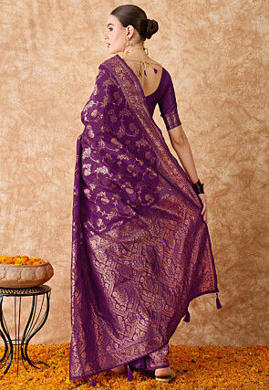 Banarasi Saree in Wine