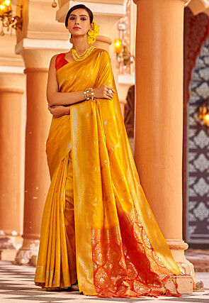 Banarasi Saree in Yellow