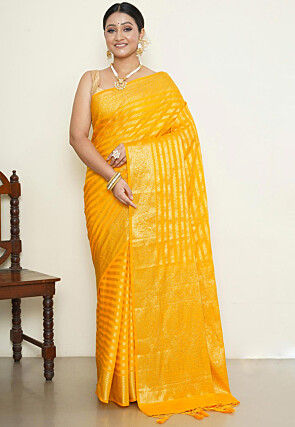 Banarasi Saree in Yellow