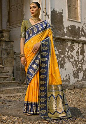 Banarasi Saree in Yellow