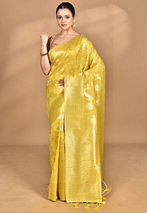 Banarasi Saree in Yellow