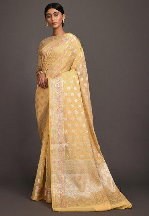 Banarasi Saree in Yellow
