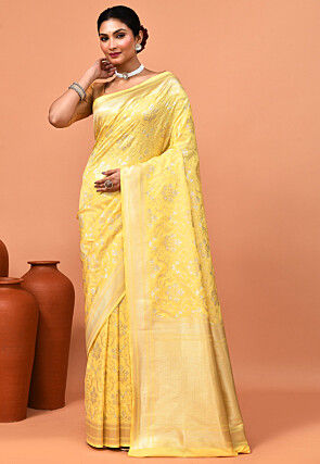 Banarasi Saree in Yellow