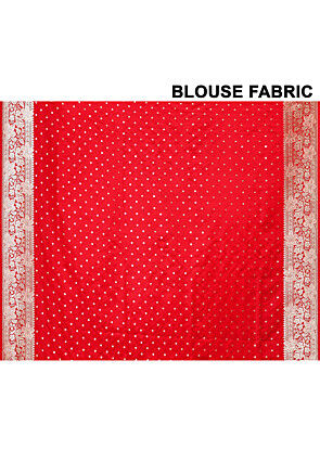 Strawberry Red Satin Saree