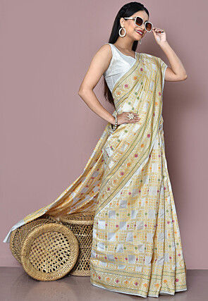 Banarasi Silk Saree in Off White