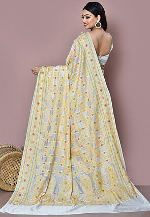 Banarasi Silk Saree in Off White