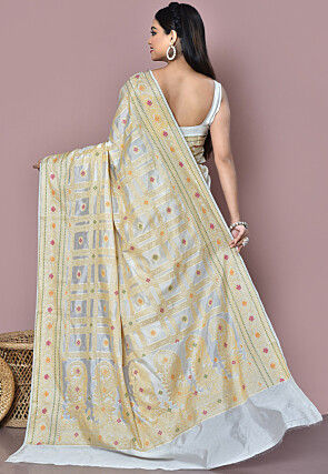 Banarasi Silk Saree in Off White