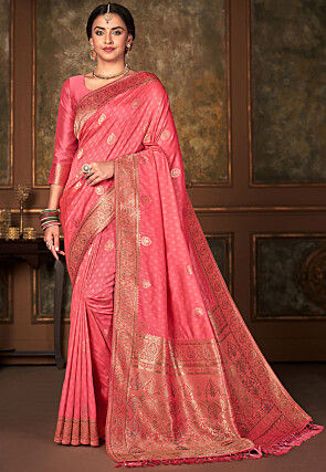Buy Wedding Wear Beige Rani Stone Work Brocade Silk Saree Online From Surat  Wholesale Shop.
